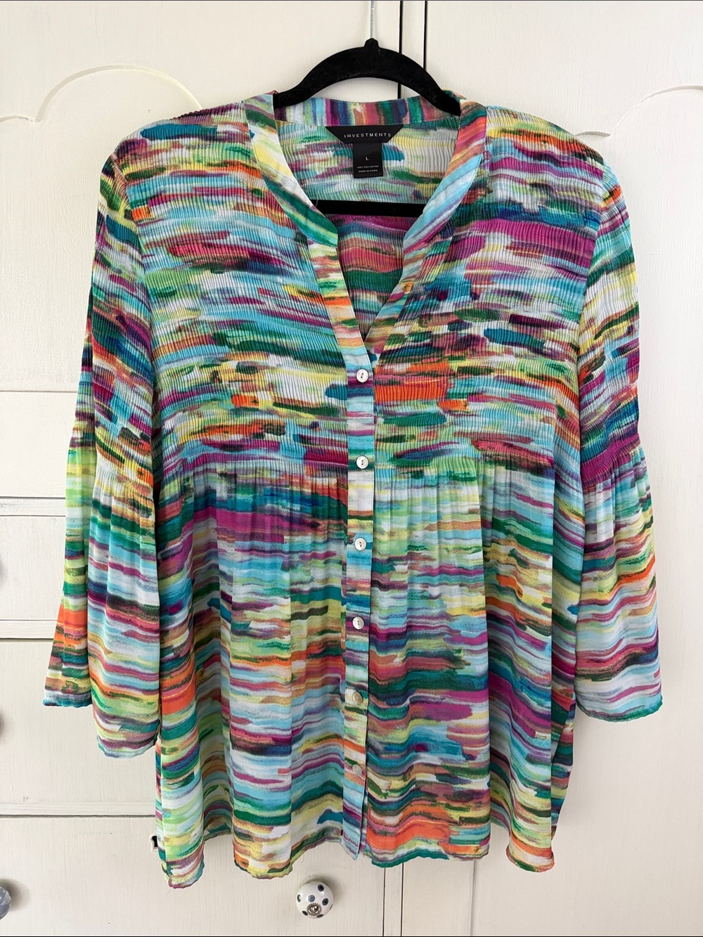 Investments Multicolor Button Front Tunic L